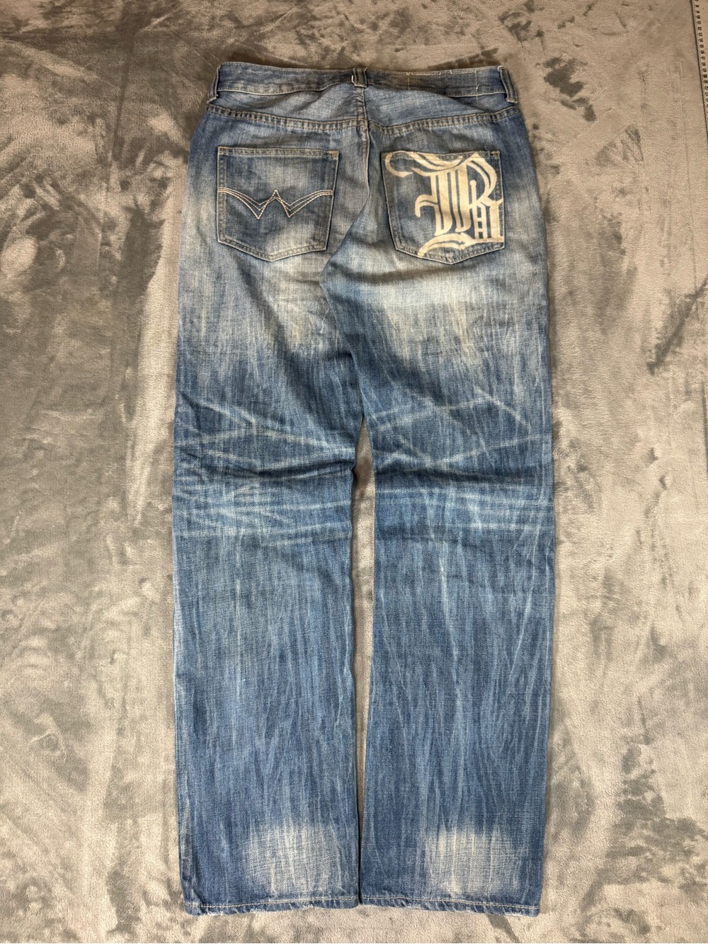 Men's Distressed Blue Ripped Jeans - Picture 7 of 9